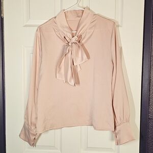 Elegant Blush Pink Women's Blouse